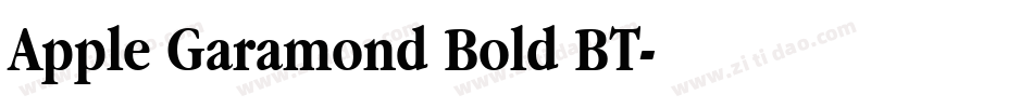 Apple Garamond Bold BT字体转换